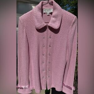 Elegant St. John Evening by Marie Gray Women’s US 4 Pink Rhinestone Jacket Rare!